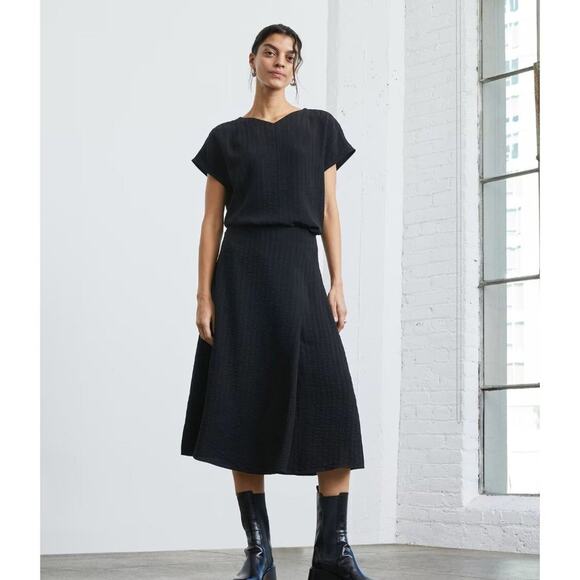 Everlane The City Stripe Midi Skirt [B-6]